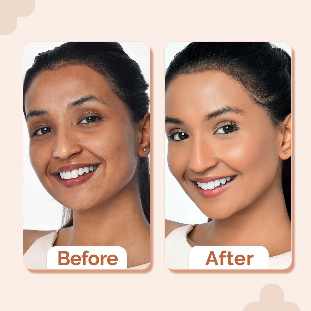 The Derma Co 1% Hyaluronsyra Återfuktande Hög Täckning Lystergivande Foundationkräm SPF 40 PA+++ 18ml (Kanel)