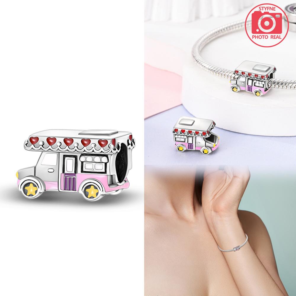 New copper Colors Bicycle Girl Pendant Compatible With copper Colors Authentic Bracelets Do It Yourself Birthday Jewellery Gift