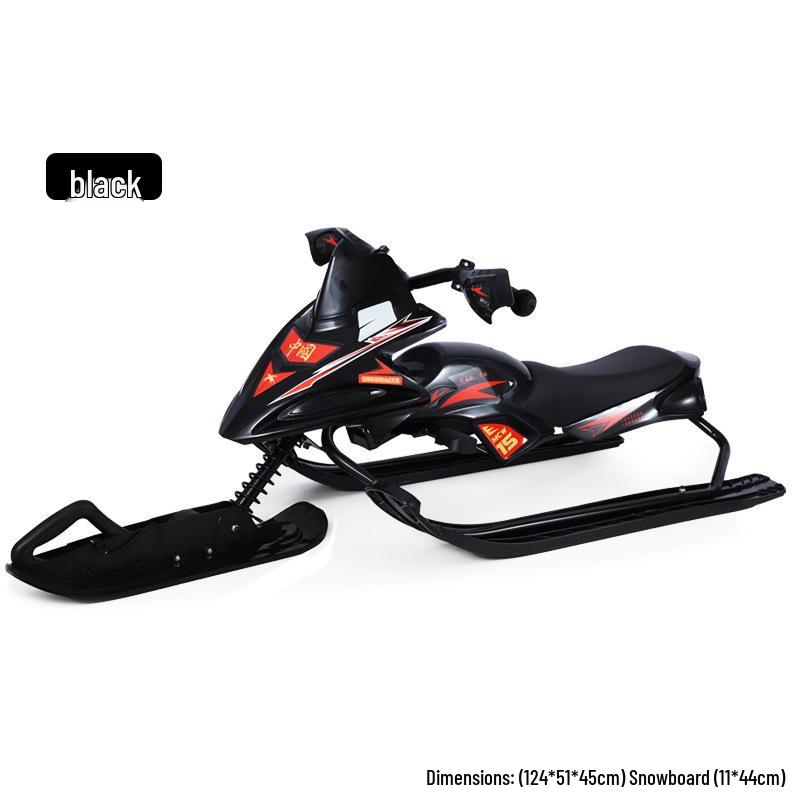 Adult-Child Dual-Use Cross-Country Sled with Brakes for Snow and Ice