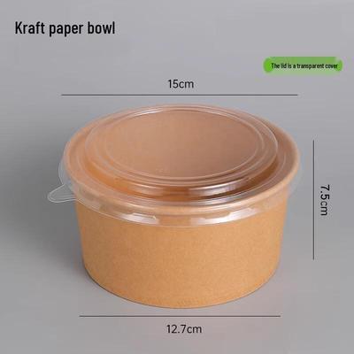 Einwegschüssel aus Kraftpapier mit Deckel