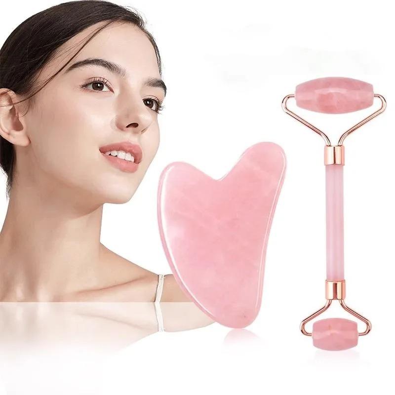 1pc/2pcs Guasha Scraper Facial Massager Gouache Scraper Face Massage Acupuncture Gua Sha Board Acupoint Eye Care SPA Detox Tool