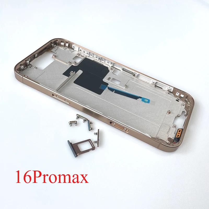 For iPhone 16 Pro Max Middle Frame Bezel Housing Side Button Chassis Repair Replacement Parts
