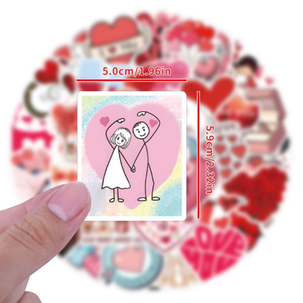 57Pcs Couple Love Graffiti Stickers Suitcase Water Cup Stationery Mobile Phone Scooter Laptop Refrigerator Decoration Diy Decals