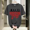 New Hellfire Club Amazing Story Bicycle Inverted Pattern Printed Casual Pure Cotton Loose Short-sleeved Shirt for Men and Women