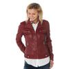 SKINOUTFIT Women's Real Leather Red Biker Motorcycle Jacket Lambskin Slim Fit Jacket Coat