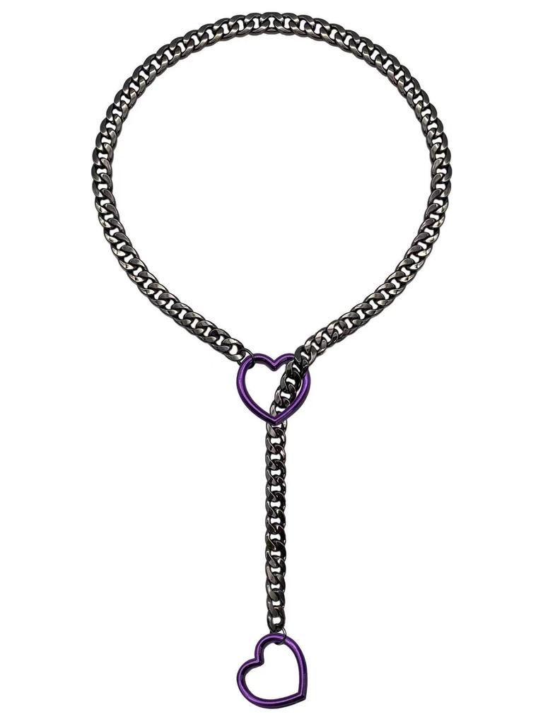 European & American Gothic Cuban Chain Love Pendant Adjustable Necklace