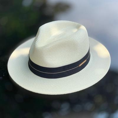 Panamský slaměný klobouk Unisex Cylinder Klobouk Fedora Velká velikost hlavy Sluneční clona Nastavitelná velikost Elegantní Pánský Univerzální styl