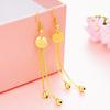 Elegant Gold Star Tassel Earrings: Vietnamese Simplicity Meets Korean Style