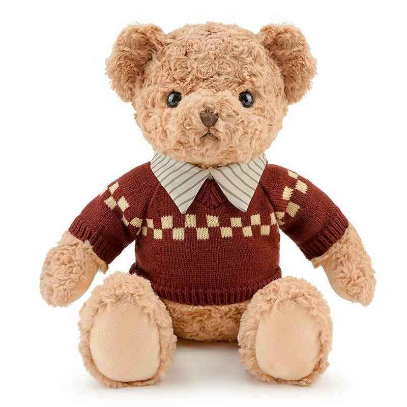 

Плюшевый свитер-игрушка «Ретро мишка» - Обнимаемая мягкая кукла для сна, Идеальный новогодний подарок 25 cm