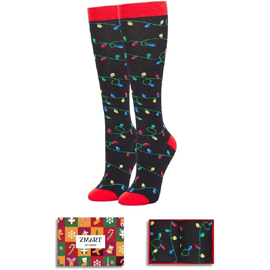 Christmas Gifts - Light Knee High Socks Unisex for 2-18 Years Old Kids, Teens and Adults 2-3 Years&Kids