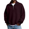 Pull Pull Over Casual Épais Tricoté Chaud à Demi-Fermeture pour Homme
