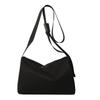 Vintage Casual Black Canvas Tote Bag For Women Stylish Shoulder Crossbody Trendy Design