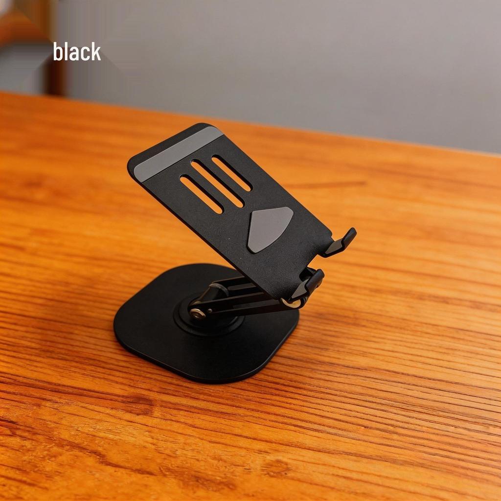 Foldable Metal Phone & Tablet Stand: Adjustable Height, 360° Rotation