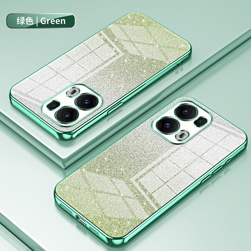 Applicable to OPPO Reno15Pro electroplated glitter mobile phone case Reno14Pro transparent Reno13 protective case