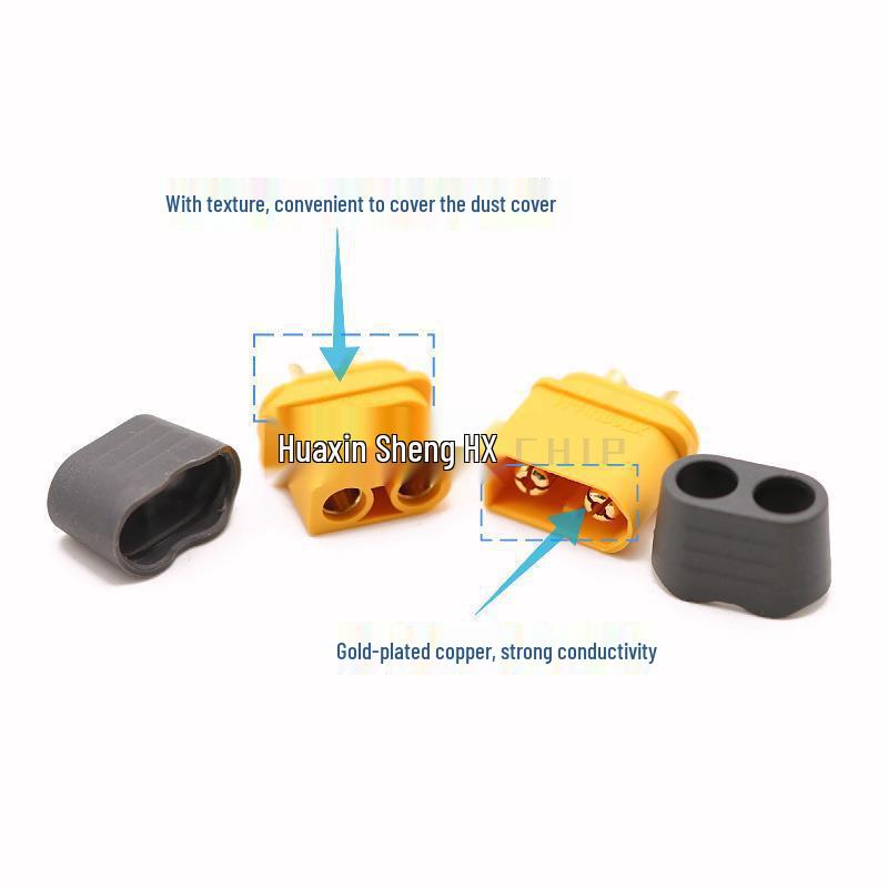 

Amass XT60UH Sheath Male/Female 3.5mm Gold-Plated Model Airplane Connectors Compatible with XT60H XT60UH Single Sheath (1 Piece)