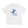 Unisex Korean Cartoon Print Crew Neck Cotton T-shirt - Fun, Cute, Versatile, Loose Fit