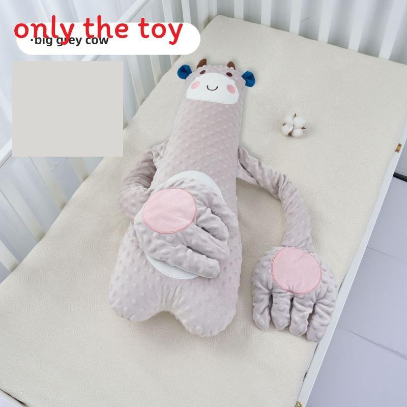 

Детская мультяшная плюшевая подушка-игрушка в виде животного с функциями похлопывания и музыки для сна и успокоения Cattle