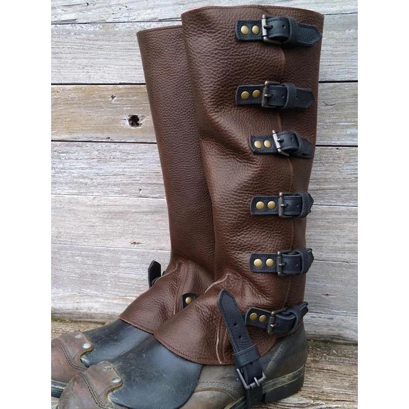 

Винтажные щитки для голени средневековый ренессанс косплей реквизит пиратские щитки для голени коричневый