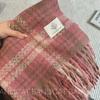 Korean-Style Rose Pink Plaid Scarf: Soft, Warm, Trendy Tassel Shawl for Women