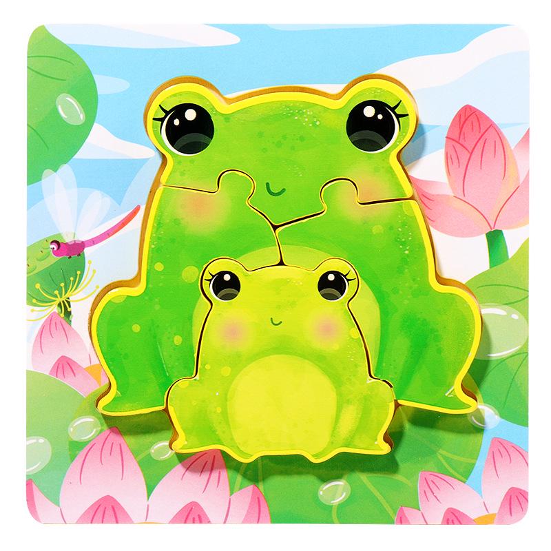 Grenzüberschreitendes 3D Mutter-Kind-Puzzle zur kognitiven Entwicklung, Alter 3-6 - Holzspielzeug-Set für die Früherziehung