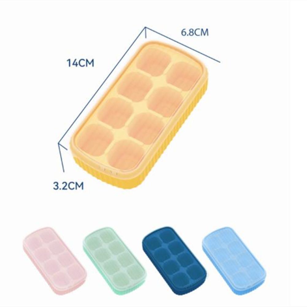 Household Silicone Ice Cube Mold With Dustproof Cover Ice Cube Tray Fruit Ice Cream Mould