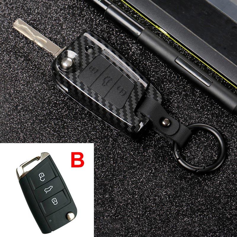 ABS+Silicone Car Key Cover Case for Skoda Octavia A5 A7 Kodiaq Karoq Rapid Yeti for V W Passat B8 Skoda Superb A7 2017
