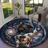 1pc Mystic Celestial Radiance Printed Chair Rug for Home Office Use, Living Room Kitchen Game Room Round Carpet
