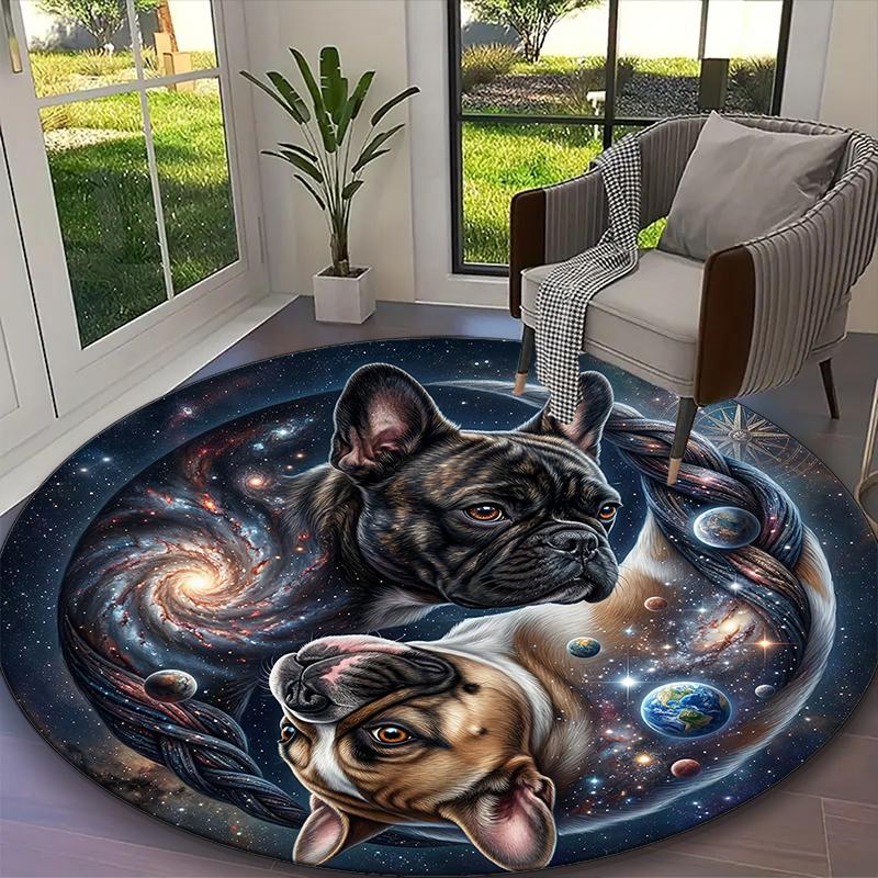 1pc Mystic Celestial Radiance Printed Chair Rug for Home Office Use, Living Room Kitchen Game Room Round Carpet