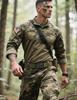 JUKMO Quick-Release Belt, Work Belt, Men's Tactical Belt, Military Belt (M - Waist Length 91cm-105cm (Total Length 125cm), Green)