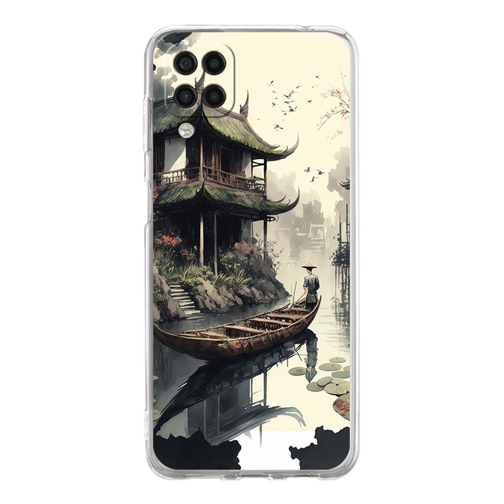 Phone Case For Samsung A13 A33 A35 A55 A73 A53 A23 A51 A71 A21S A12 A31 A41 A05s A03S A15 A25 A32 5G Cover Japanese Landscape