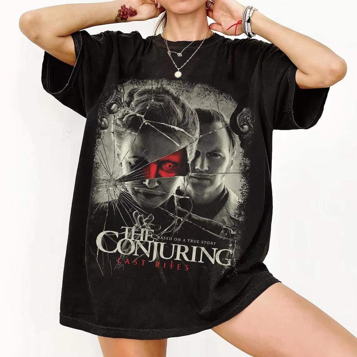 The Conjuring The Last Ritual Commemorative Tshirt Summer Unisexs and Womens Loose and Breathable Tshirt Top S