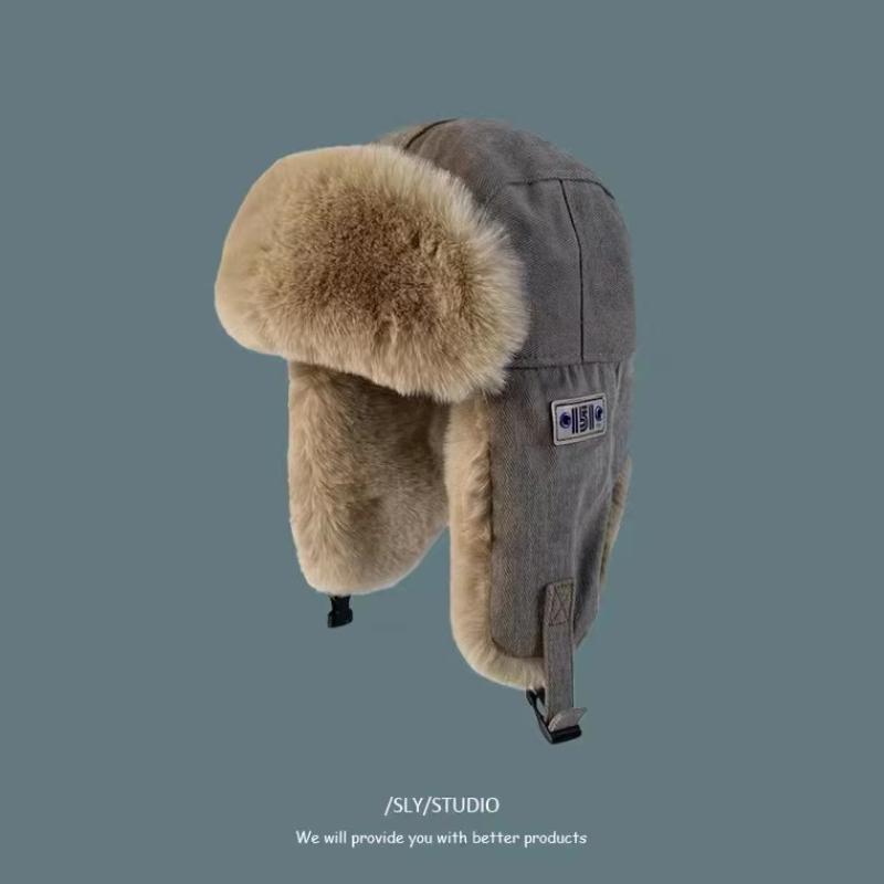 New Bomber Hat Thick Warm Fur Winter Cap for Men Women Earflap Pilot Hat Outdoor Ski Russian Fashionable Male Female Beanie Hat