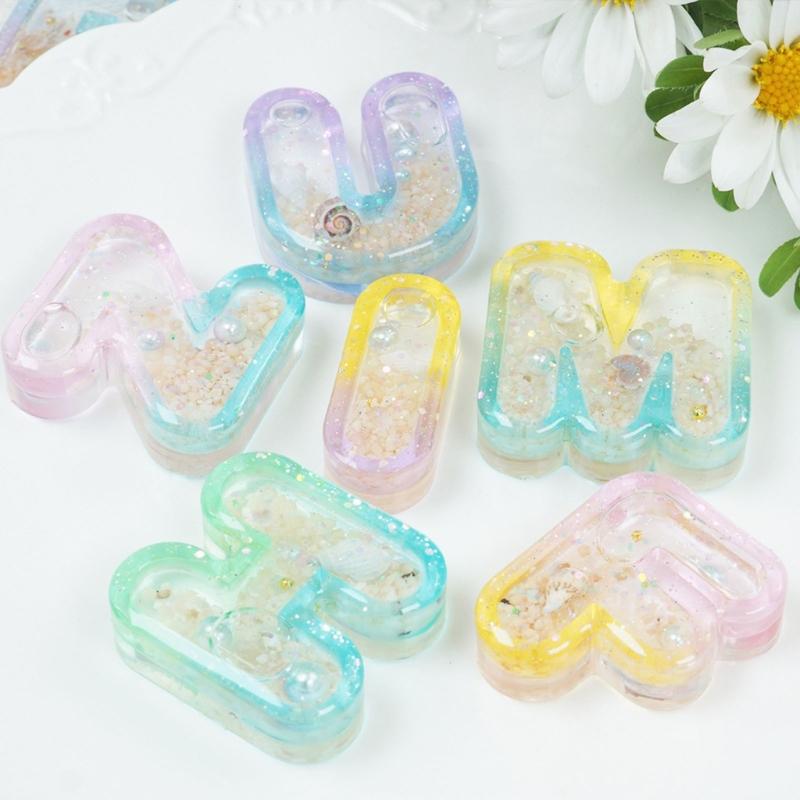 Letter Clay Molds Letter Keychain Moulds Letter Craft Mould Silicone Material Epoxy Resin Mould for DIY Pendant Keychain