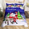 Christmas Duvet Cover Twin/Full/Queen/King Cartoon Santa Claus Bedding Set Xmas Theme Snowflake Comforter Cover for Girls Adults