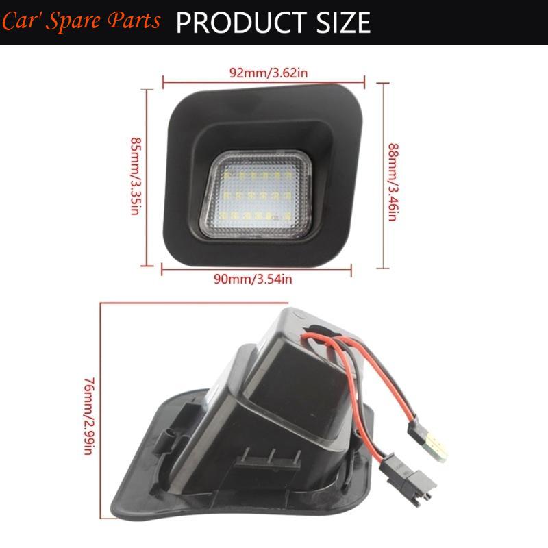 Y4UA 6000K White LED License Plate Lights Set Waterproof LED Light High Brightness License Lamp Car Spare Part for Car 1500