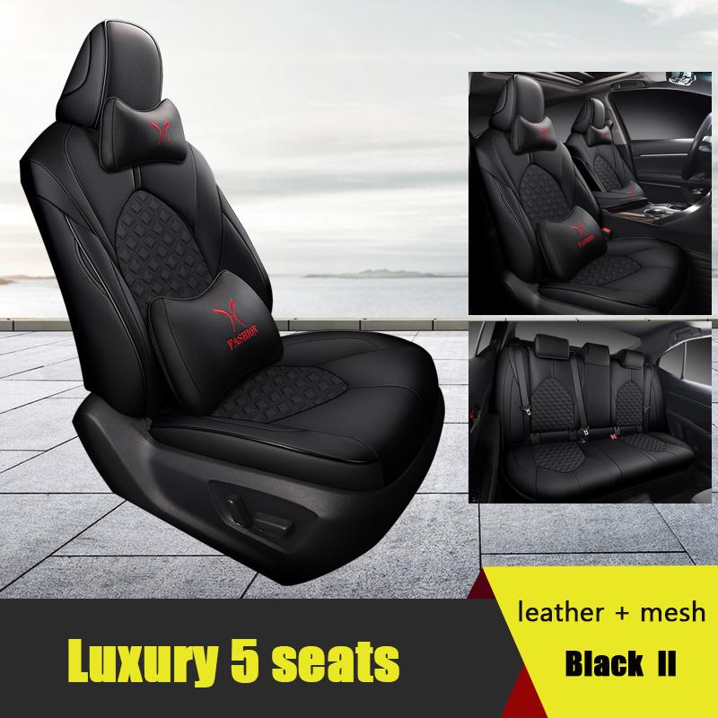 Custom Car Seat Covers For Toyota Camry Hybrid  2018- 2025 Interior Accessories Faux Leather All-Weather Protection