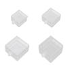 Clear Square Push Button Cover with Lift Lid and Adhesive Base for Equipment Box Areas and Face Mount Use Daily