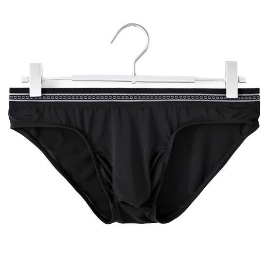 Men Briefs Mid-rise Elastic Waistband Thin Ice Silk Panties Solid Color Perspective Breathable Comfortable Fit Underwear