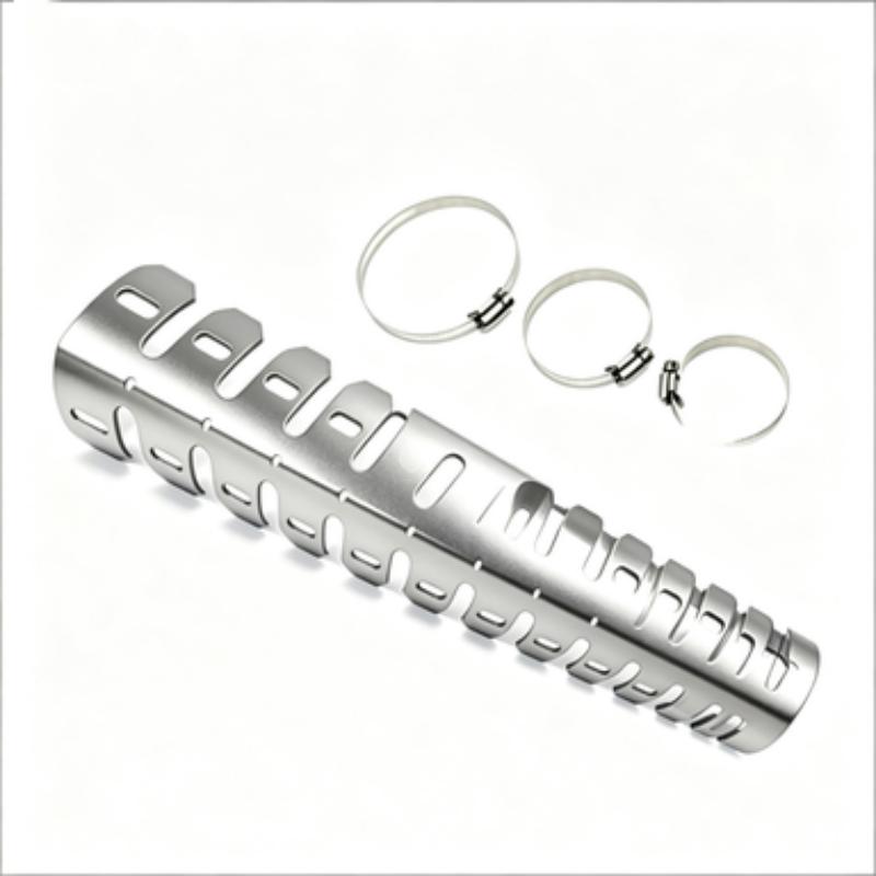 Motorcycle Exhaust Pipe Heat Shield Cover Aluminum Alloy 61cm Length