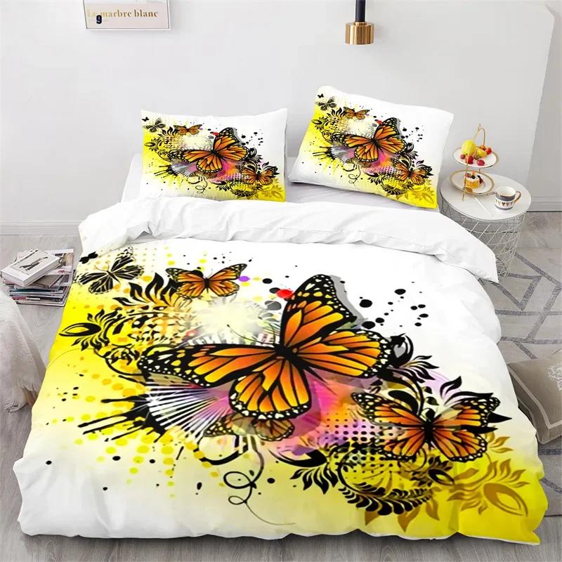 

Butterfly Duvet Cover Wild Animal Bedding Set Microfiber Comforter Cover Full Queen King For Girls Teens Adult Room Dorm Decor EU Single(135x200cm)