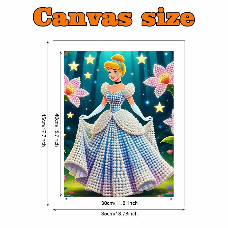 Disney Conjunto de Pintura com Pérolas Cinderela A Pérola da Floresta Obra de Arte Exquisita e Brilhante Perfeito para Decoração de Parede de Casa e Presentes Artesanais