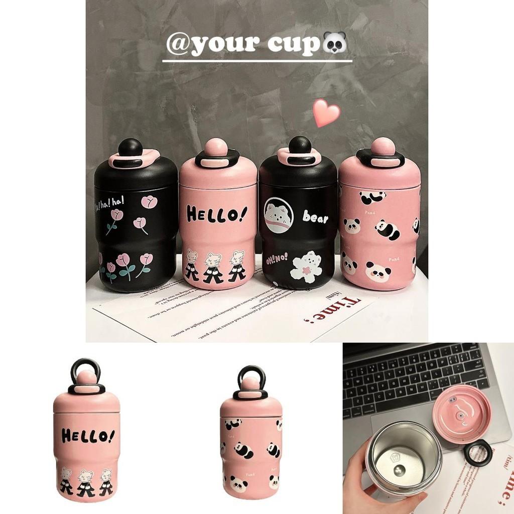 Süßer Cartoon-Isolierbecher für Mädchen, tragbare Edelstahl-Wasserflasche mit hoher ästhetischer Anziehungskraft Tb2023-603