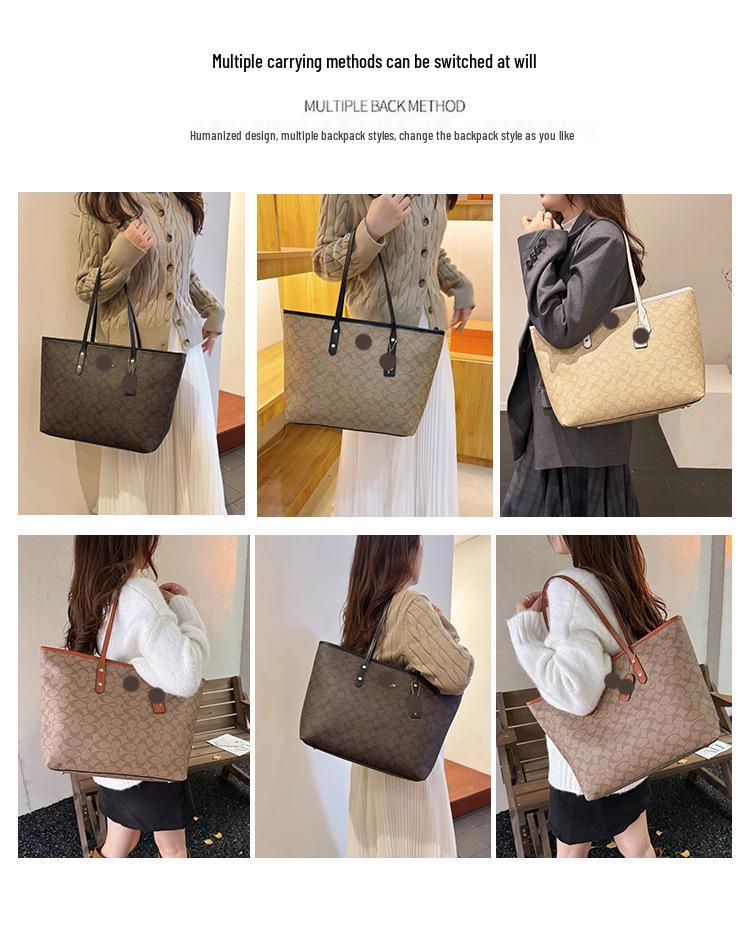 2025 Women’s Versatile Large Capacity Mother-Child Tote: Fashionable Commute Shoulder Handbag