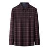 MONTAGUT Men's Winter Plaid Fleece-Lined Wool Blend Shirt