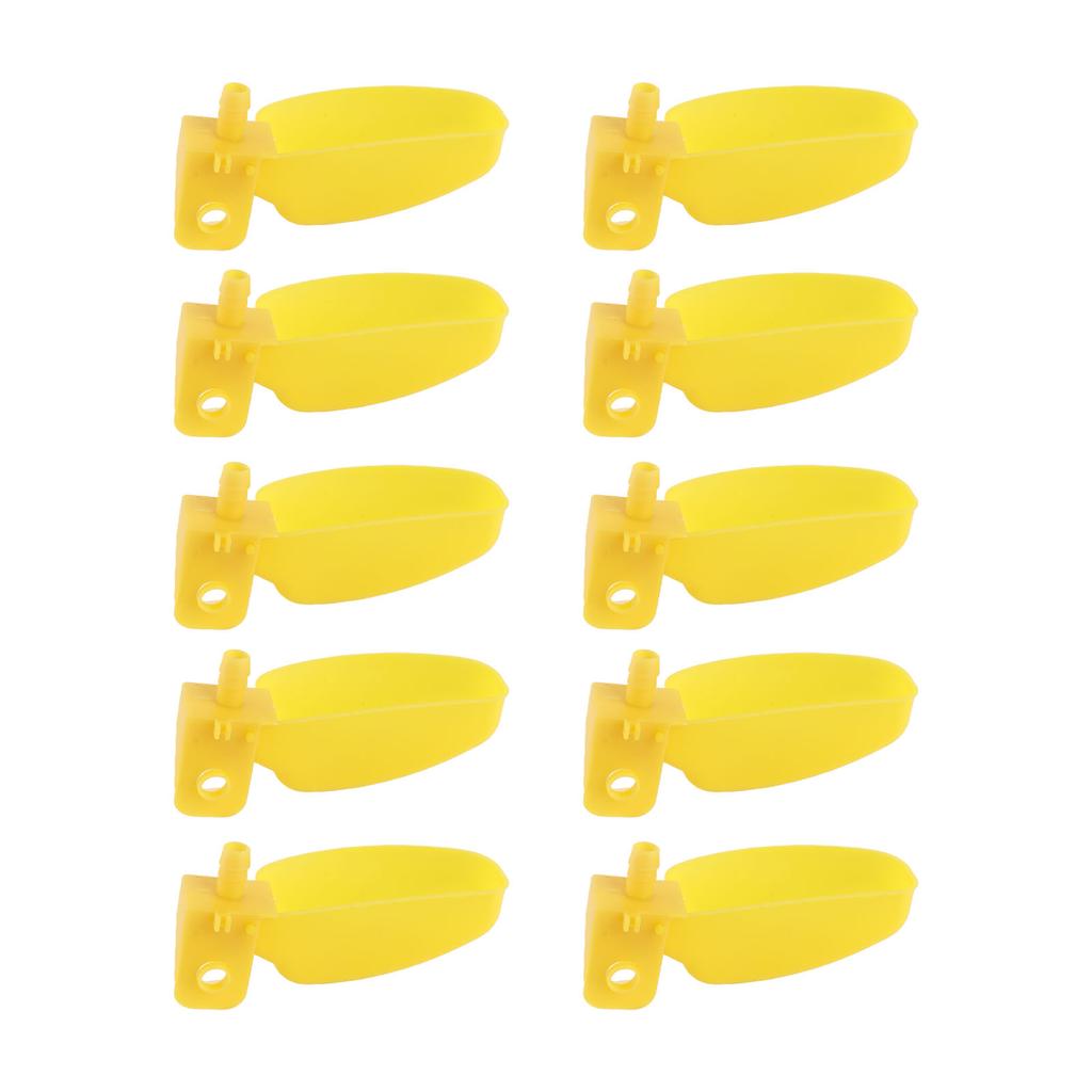 10Pcs Automatic Waterers Yellow Drinking Cups Bowl for Quail Chicken Birds Large Size