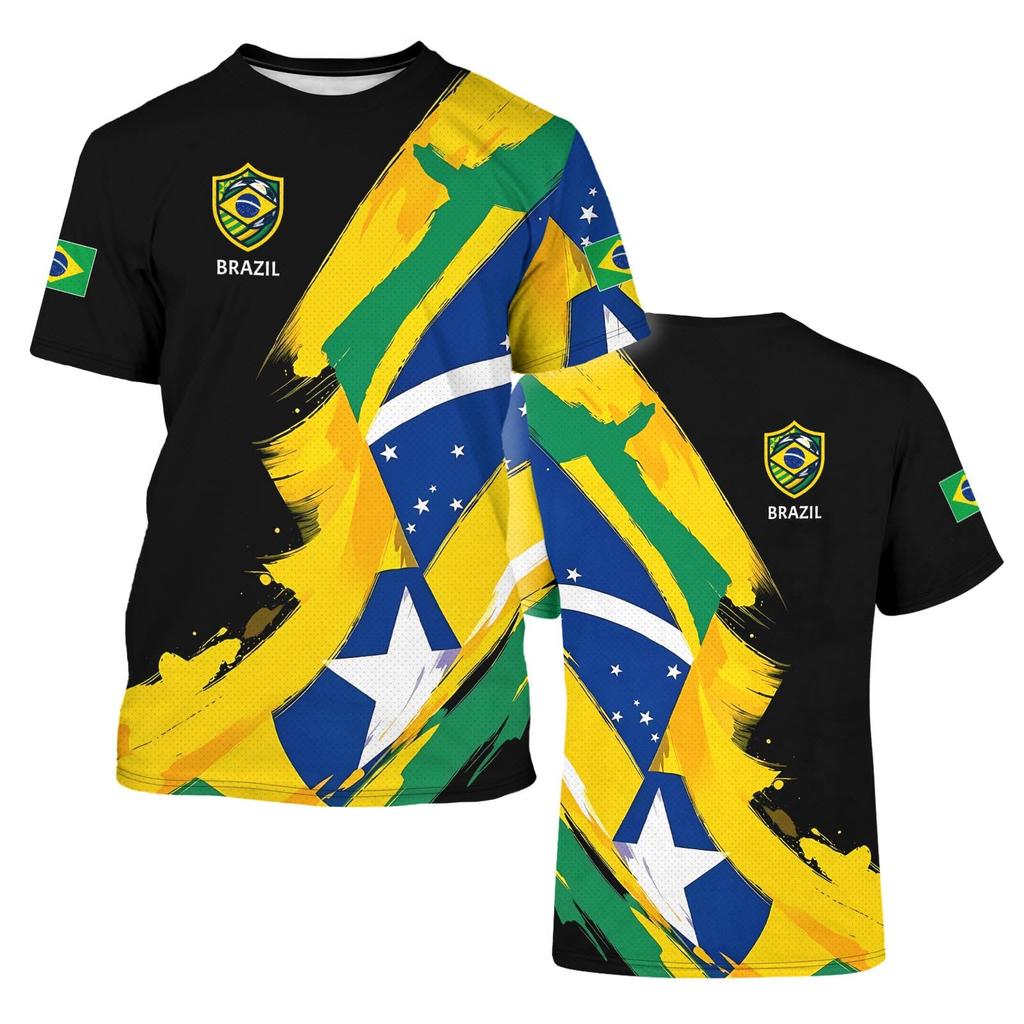 Unisex Retro Style Football Fan Jersey International Soccer Supporter Tee Short Sleeve Lightweight Breathable Material