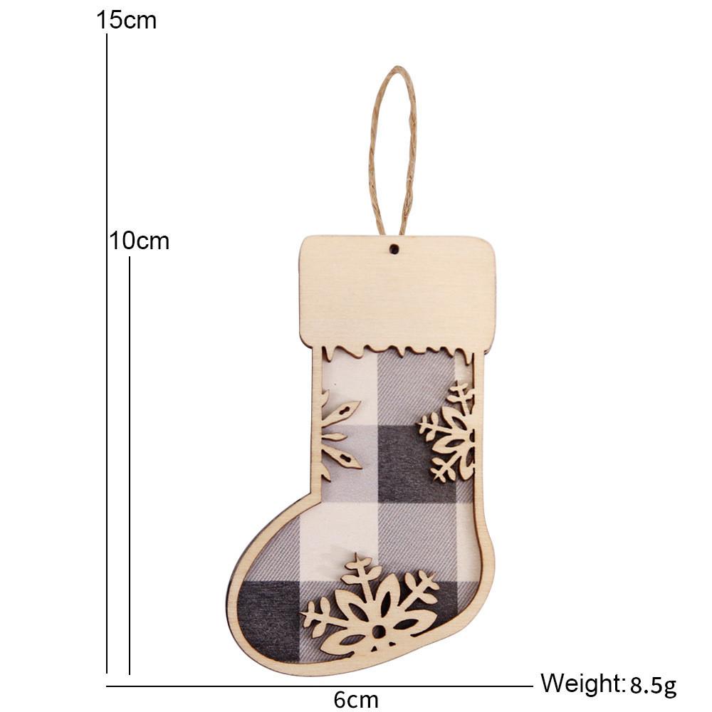 Vintage-style Wooden Christmas Stocking Decoration Ideal For Cozy Festive Settings