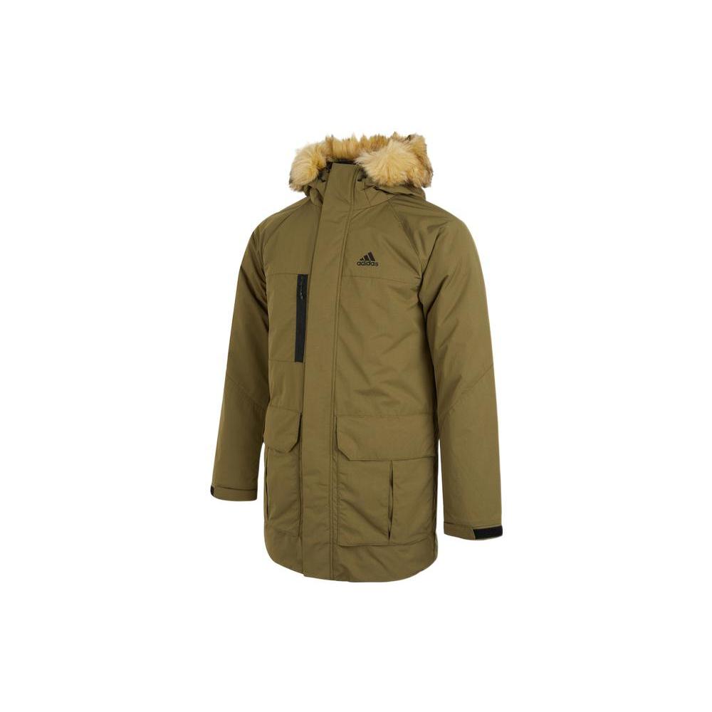 Мужские пуховики Adidas Зеленые С капюшоном Умеренные Другие H20765 XL