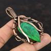 Faceted Zambian Emerald Pendant Copper Wire Wrapped Pendant Copper Jewelry Gemstone Pendant Wire Wrap Jewelry Handmade Pendant Gift For Wife