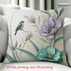 1 Pieces Bird Flower Pillow with 2D Flat Printing Design Polyester pillowcase, sofa decorative cushion cov Headboard Pillow